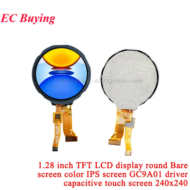1.28 Inch TFT LCD 1.28'' Display Round Color IPS Screen GC9A01 Driver Capacitive Touch 240*240 ESP32S3 Development Board Module