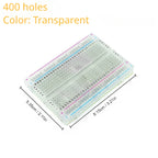MB102 ZY-204 Solderless Breadboards: 170/400/700/750/830/1600 Plug Holes, Versatile Prototyping and Circuit Testing Boards for D