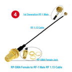 10PCS RF SMA to RF Cable RP-SMA/SMA Female to u.FL/IPX-1 Male Plug Connector WIFI Antenna Jumper RG113 RF1.13 Pigtail