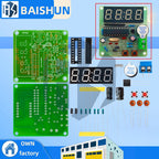 ‌AT89C2051-24PU 8051 Microcontroller LED Clock Kit – 4-Digit 7-Segment DIY Soldering Project with DS1307 RTC (I²C) | Alarm/Timer