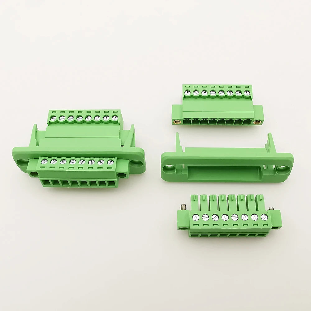 1Set 15EDGWC 3.81mm Pitch Through Wall Pluggable PCB Terminal Block Connector 2/3/4/5/6/8/9/10/12Pin Plug + Pin Header Socket