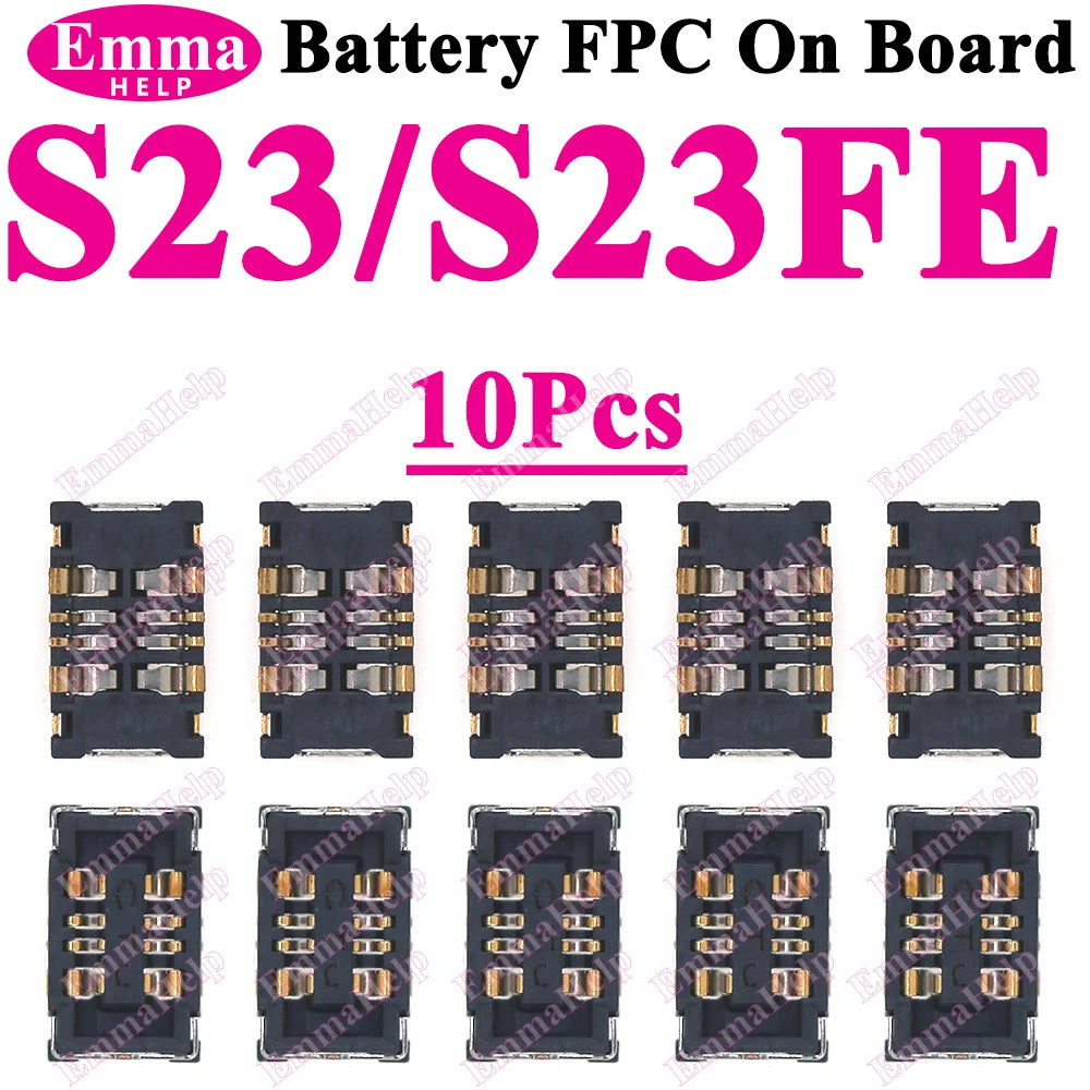 10Pcs Battery FPC Connector FPC for Samsung S24 S23 S22 S21 S20 S10 S10E Note 20 10 Plus S10 Lite On-Board Contactor Clip Plug