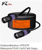 10pcs/5sets 8p8c RJ45 Waterproof Connector,Orange&Black, Panel Mount+Wire Connector, RJ45 Ethernet/Network Connector, IP65 Level
