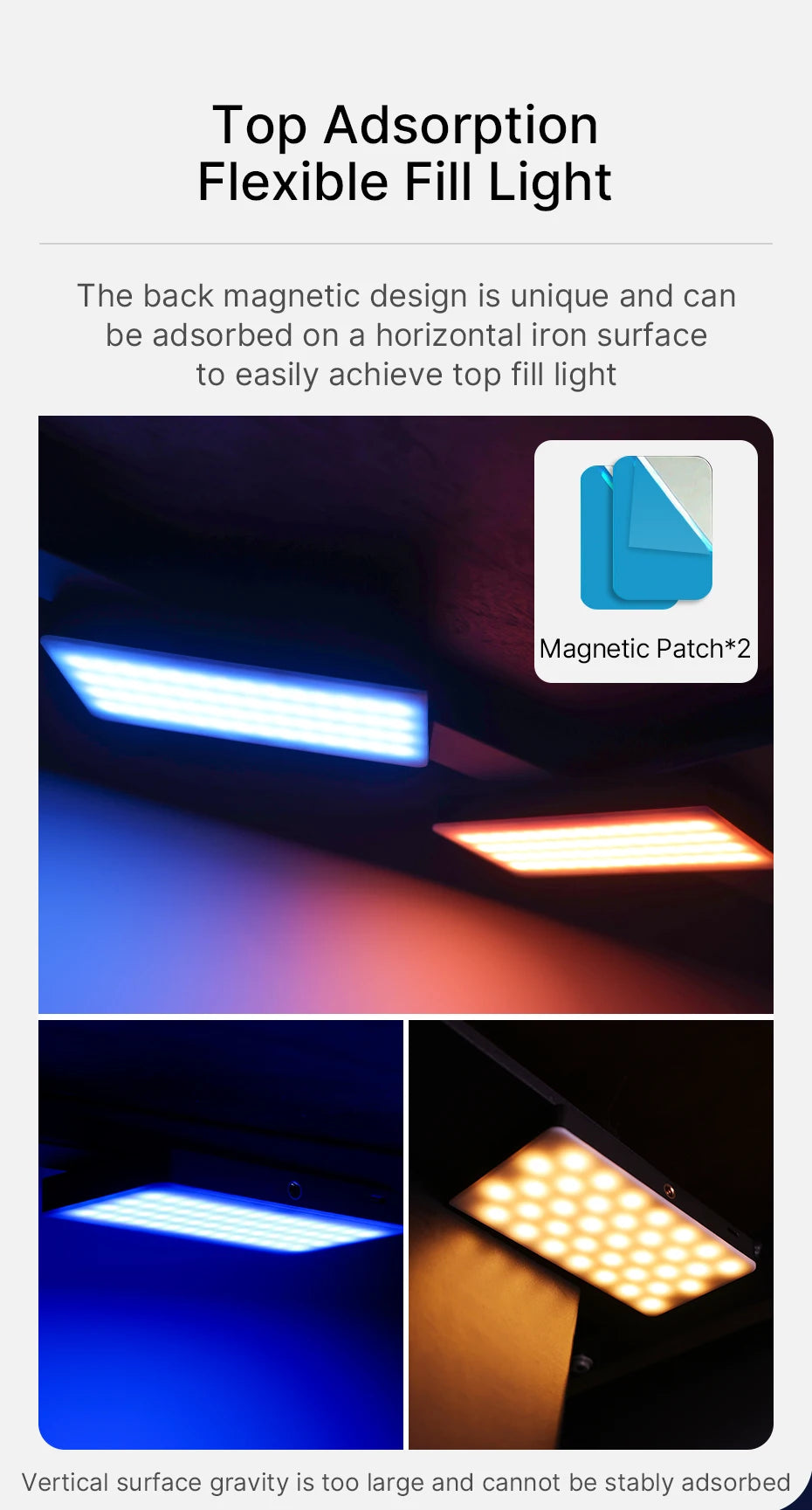 Ulanzi VL120 Full Color RGB Video Light 2500K-9000K LED Photography Lighting Dimmable Camera Light Live Vlog Fill Light