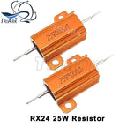 RX24 5W 10W 25W 0.01 ~ 30K Aluminum Power Metal Shell Case Wirewound Resistor 1 2 3 5 6 8 10 20 100 150 1K 10K 20K 30K 100K ohm