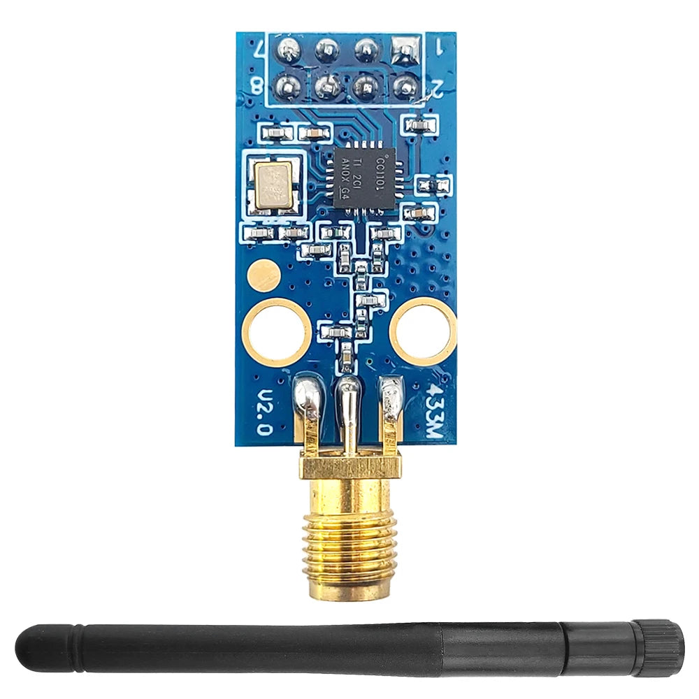 CC1101 Wireless Module 10Mbps Communication Rate 433M Data Transmission and Receiving Modules with SMA Antenna SPI Interface