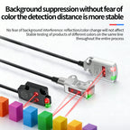 ZHICAN ZC3T Miniature Flat Photoelectric Sensor Front Side View Through Beam Diffuse Reflective