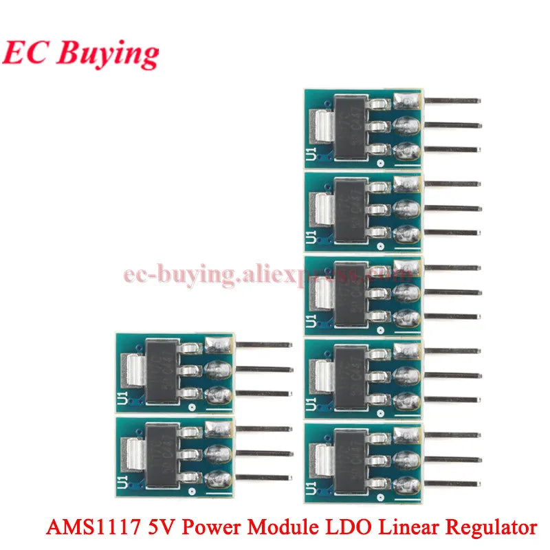 100Pcs/1pc AMS1117 3.3V 5V Power Supply Module AMS1117-3.3 AMS1117-5.0 LDO Linear Voltage Regulator Board 800mA PCB