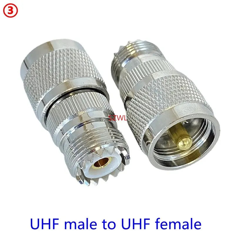 1Pcs SO239 UHF Female Jack To SO239 PL259 UHF Male Female Straight Connector UHF To UHF Female RF Fast Delivery Brass Copper