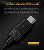 KZ AM02 Portable DAC Decoding Amplifier USB C to 3.5mm Audio Adapter with Professional 4-Stage EQ Tuning