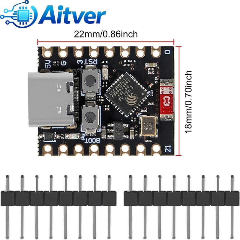 ESP32 C3 SuperMini Development Board WiFi Bluetooth Microcontroller Module 4MB Flash Compatible with Arduino IDE ESPHome DIY Pro