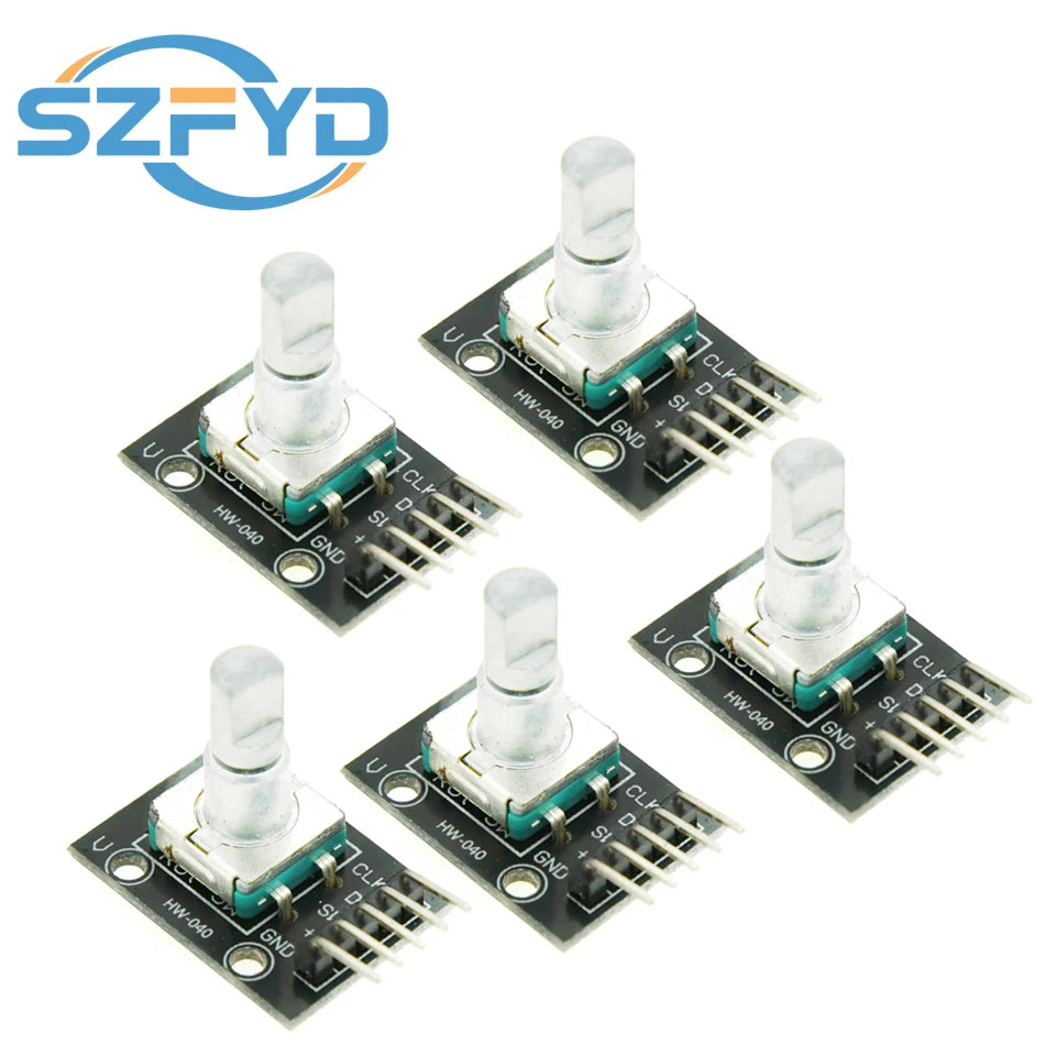 1-10PCS 360 Degree Rotary Encoder Module KY-040 Brick Sensor Development Board with Knob Cap Potentiometer KIT DIY for Arduino