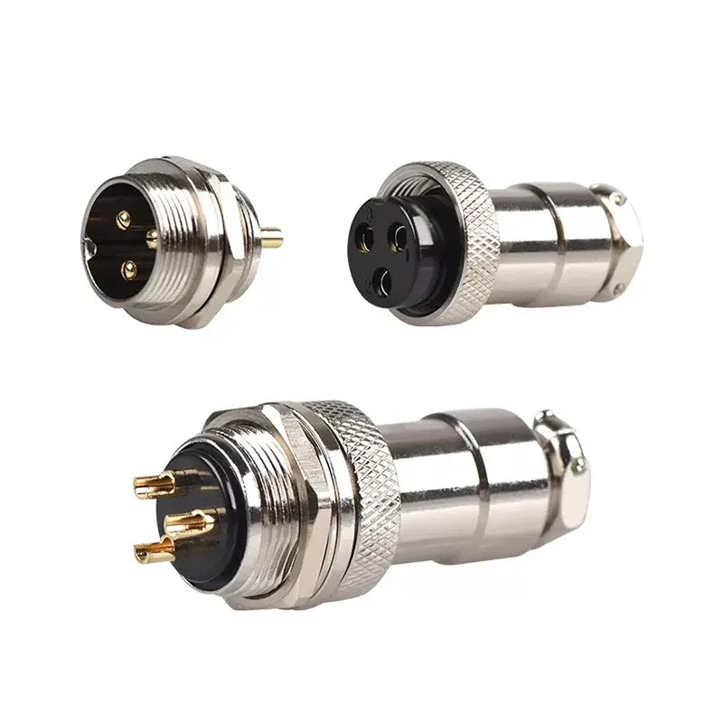 GX16 Gold Plated Aviation Male Plug / Female Socket Industrial Welding Connectors 2PIN 3PIN 4PIN 5PIN 6PIN 7PIN 8PIN 9PIN 10PIN