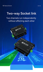 RS485/RS232/RS422 to Ethernet Serial Server DC8-28V Modbus TCP RTU MQTT CDEBYTE NE2-D14P AT Command Power and Signal Isolation