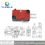 16A 250VAC SPDT Momentary Travel Limit Micro Switch 1NO1NC 3/6Pin Lever Roller V-15 V-151 V-152 V-153 V-154 V-155 Microswitch
