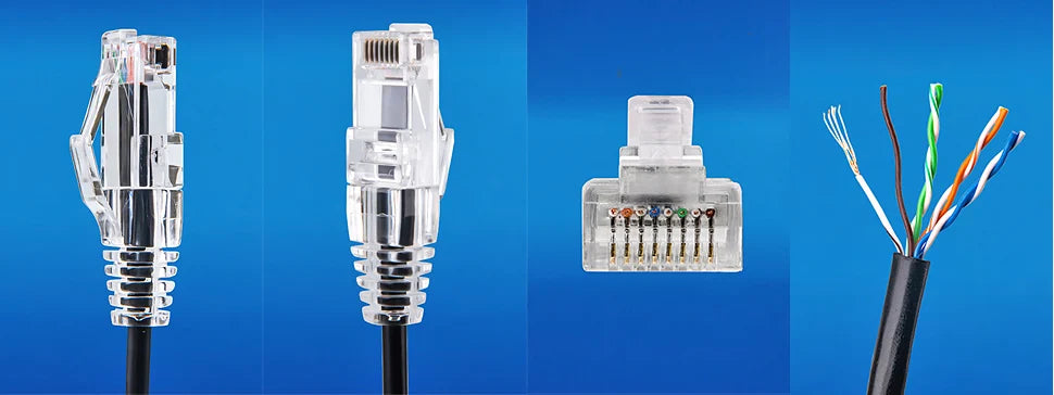(5pcs/Pack) Patch Cord RJ45 Colour UTP Cat6A 28AWG Slim Ethernet Network Cat 6 Ethernet Cable 4 PVC Cat7 STP Internet Lan Cable