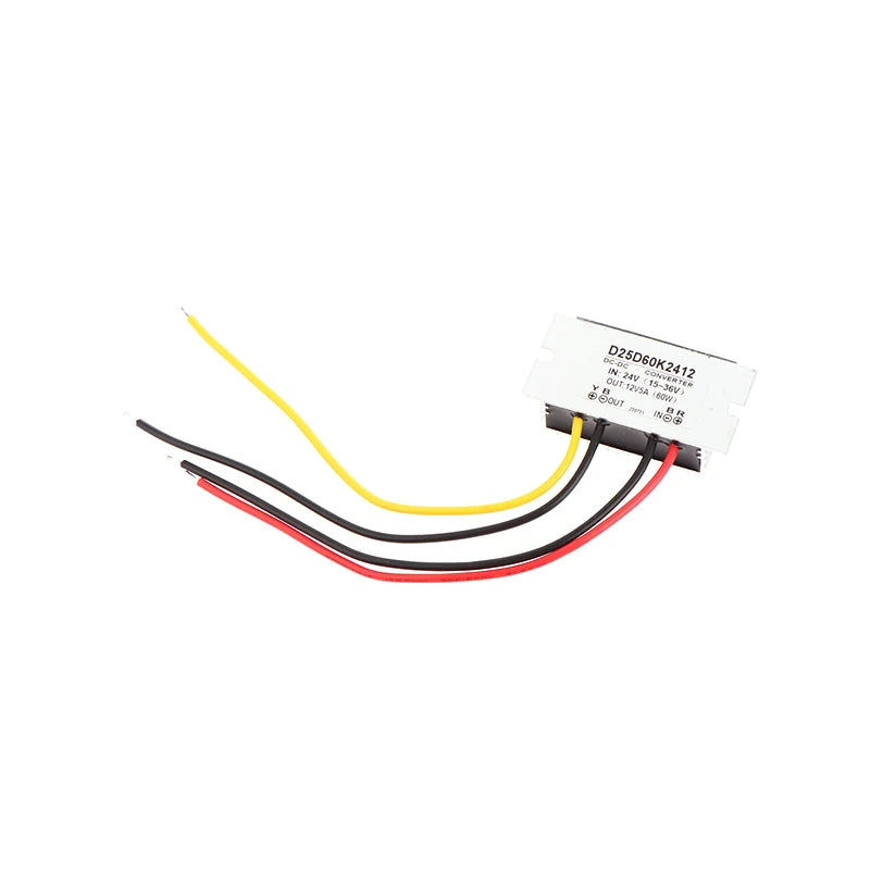 1Pc 24V To 12V 5A DC Step Down Converter Voltage Regulator Reducer Module Power Supply For Led Light Car Truck Boat.