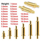 100pc DIP Pogo Spring Thimble H2.2/3/3.5/4.0/4.2/4.5/5.0/6.0/6.5 Antenna Shockproof Waterproof Bluetooth Headset Charge Test Pin
