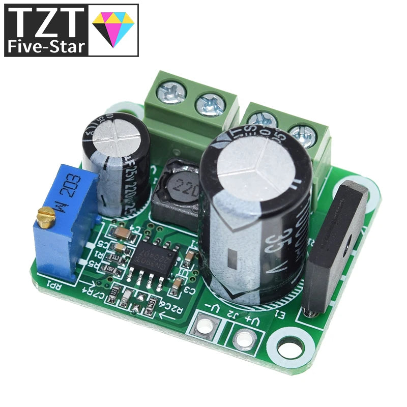 TZT AC-DC Buck Step-down Converter Adjustable Power Supply Module 2A AC 5-20V DC 5-32V Output 3.3-18V Regulated Rectifier Filter
