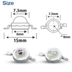 10-100pcs 1W 3W High Power LED Light-Emitting Diode LEDs Chip SMD Warm White Red Green Blue Yellow SpotLight Downlight Lamp Bulb