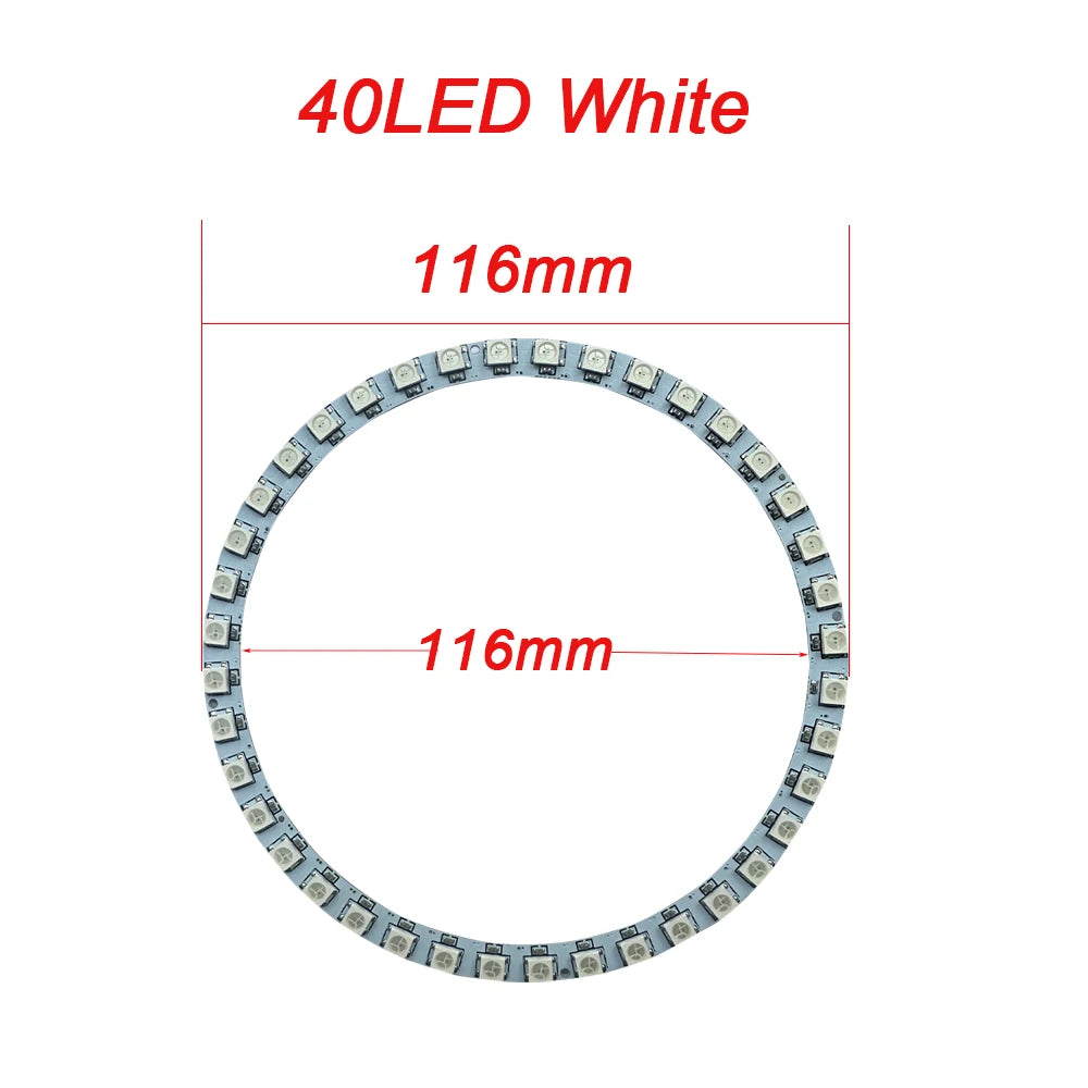 WS2812B Addressable LED Pixel Ring 8 to 241Leds WS2812 5050 RGB LED Diode Ring Color IC Built-in LED