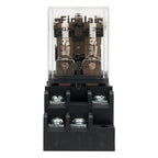 JQX-30F 30A electromagnetic relay with socket base DPDT high power relay JQX-30F-2Z AC 220V 110V DC 24V 12V