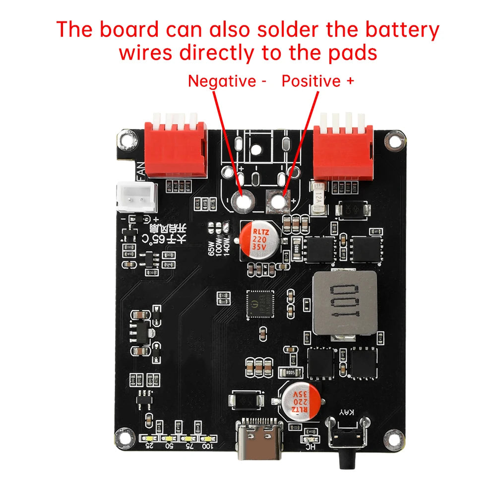 140W 2S 3S 4S 5S 6S Lithium Battery Charging Board Bidirectional Fast Charging Li-ion Lifepo4 BMS Charger Type-C IP2366 PD3.1