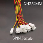10PCS  Micro JST XH 2.54 2P 3P 4P 5P 6PIN Male Female Plug Connector 2.54mm Pitch With Wire Cable Battery Charging Cable