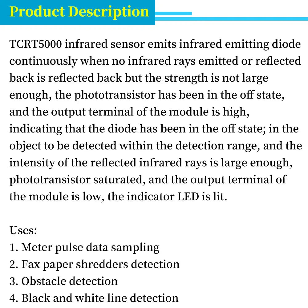 1/5/10Pcs TCRT5000 Infrared Reflective Sensor IR Switch Barrier Line Tracking Module 4Pin 3.3-5V Sensor For Arduino Smart Car