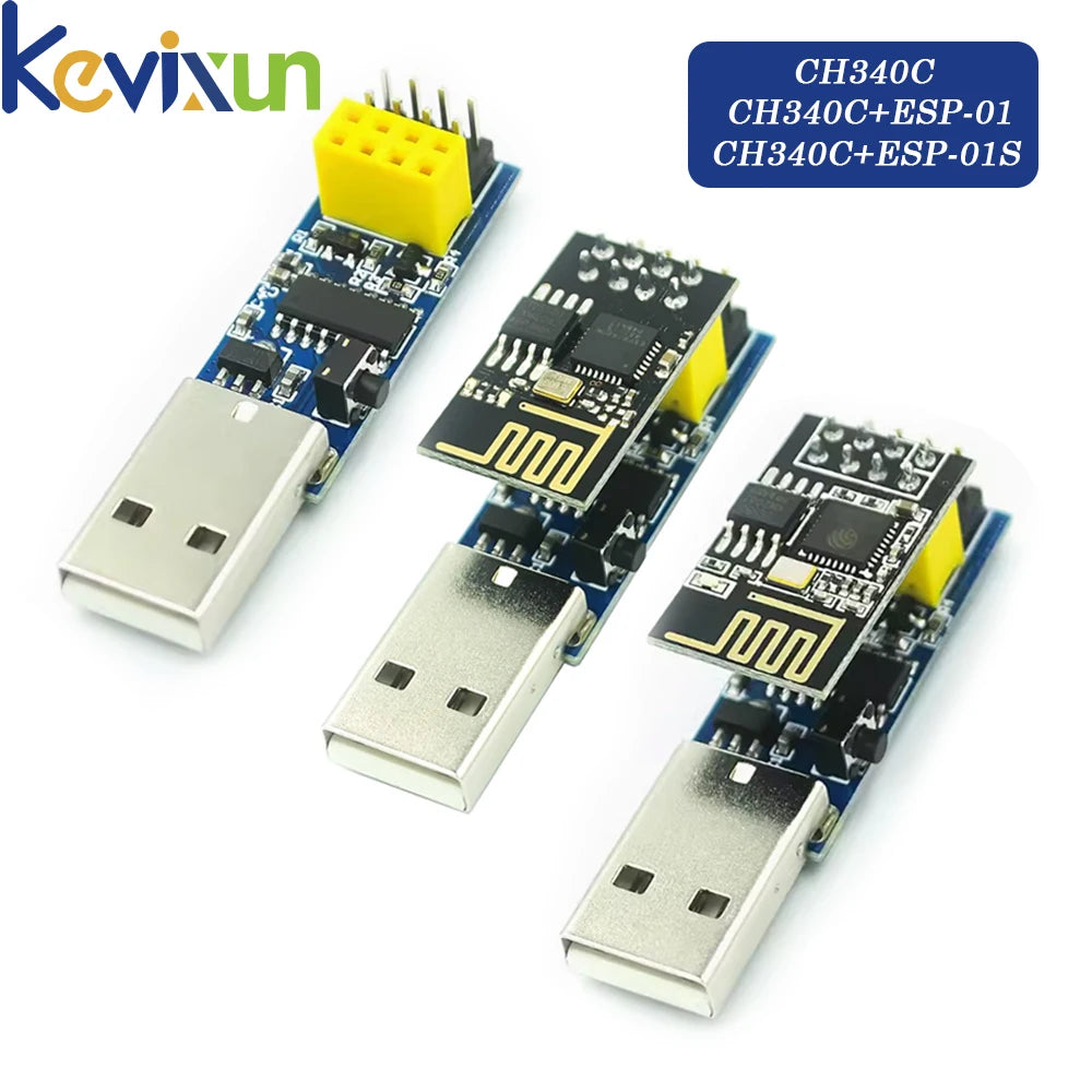 5/1PCS CH340C USB ESP8266 ESP-01 ESP01S Prog WIFI Downloader Module Developent Board for Arduino Programmer Adapter