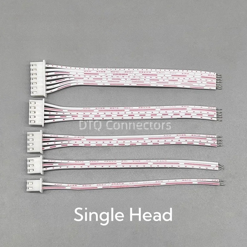 5Pcs XH2.54 XH 2.54mm 2/3/4/5/6/7/8/9/10P/12 Pin Female Plug Terminal Cable JST Wire Connector Single/Double Head Red White Line