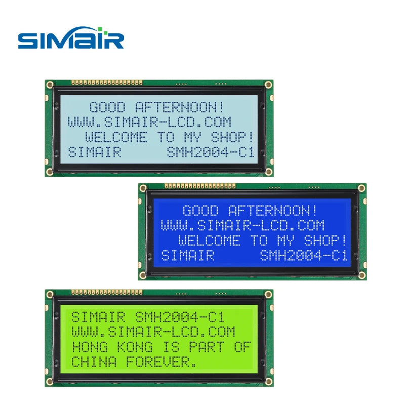 New STN COB 5/3.3V  HD7780 20*4 Dots Screen 2004 Big Character LCD Display 20x4 Blue