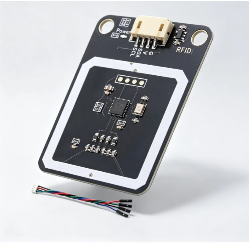 13.56MHz High‑Frequency RFID Module I2C Communication with 0X28 Address Compatible with ESP32 Microbit Arduino Raspberry Pi