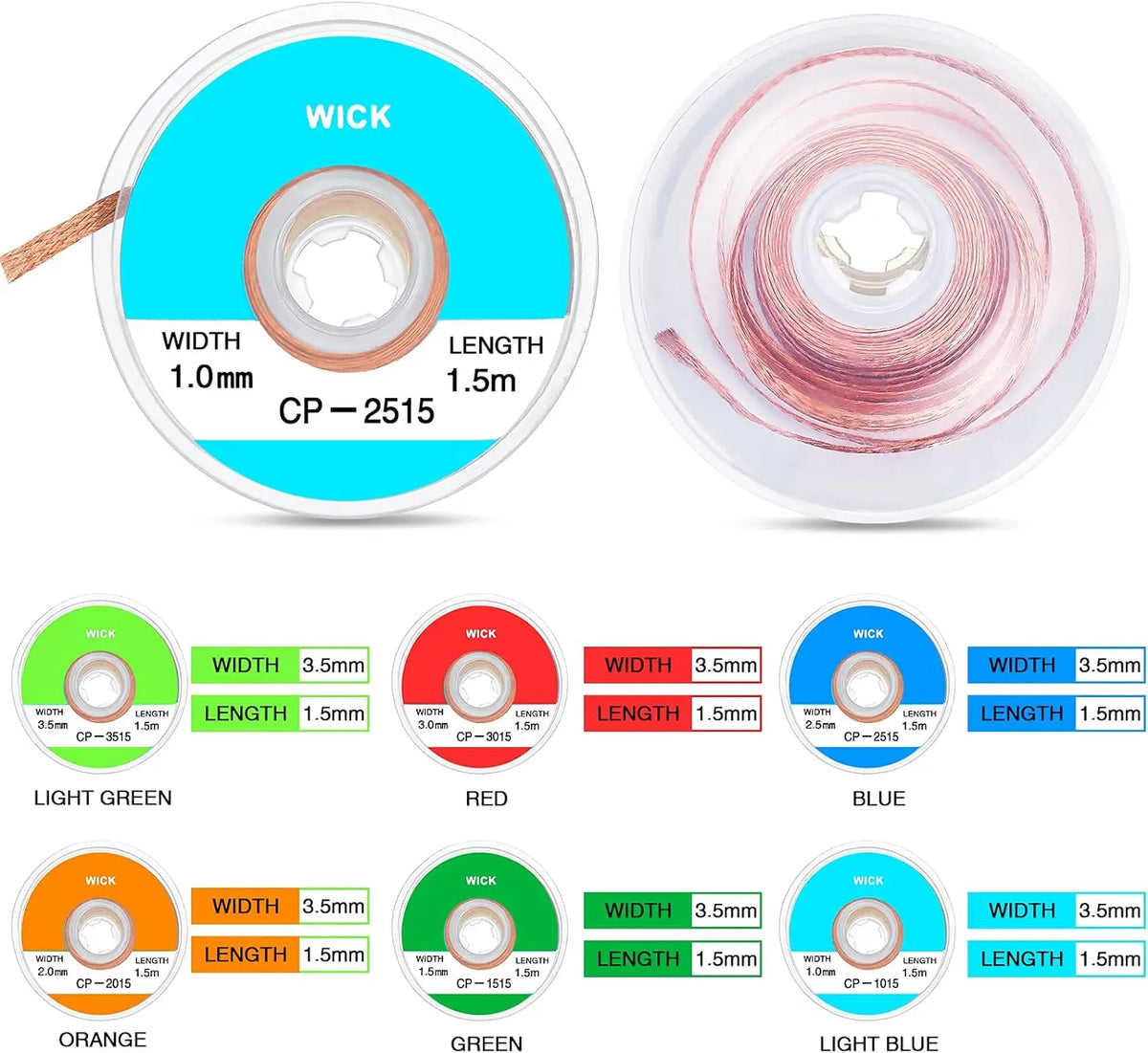 Desoldering Mesh Braid Tape Copper Welding Solder Remover 1~4mm Wire Soldering Wick Tin Lead Cord Flux BGA Repair Tool