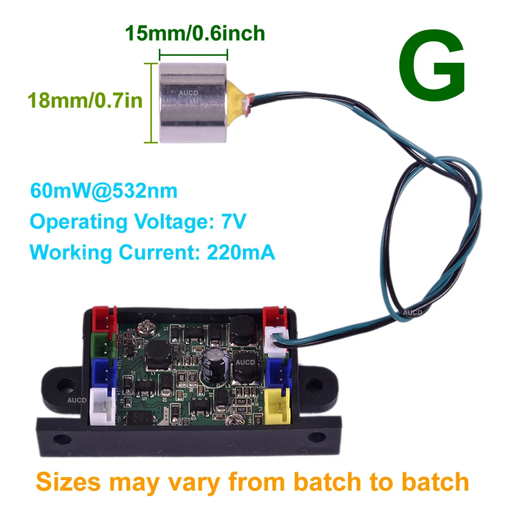 Φ18mm/0.7" Red-100mW Blue-150mW Green-60mW RGB Laser Diode Drivers For Gunsight Disco DJ Party Projector Stage Lights DPSS Part