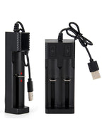 2-Slot Smart 18650 Battery Charger - USB-C Powered Lithium Ion Charger with LED Indicators, Universal Compatibility
