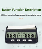 YS9901/YS902 Professional Chess Timekeeper Chess Digital Clock Multi-functional Digital Count Up/Down Precision Game Stopwatch