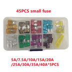 Car Fuses 5A to 40A Mini Small Medium Blade Fuse Assortment Kit 32V Automotive Electrical Replacement with Remover Clip