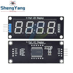 TM1637 LED Display Module for Arduino 4 Digit Tube 7 Segment 0.56 inch Time Clock Indicator Module Red Blue Green Yellow White