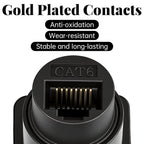3-1PCS Cat6 RJ45 Panel Mount Adapter Female-to-Female Ethernet Pass-Through Connector RJ45 Shielded D-Type Ethernet Bulkhead