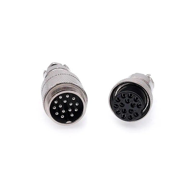 GX20 Docking Type Aviation Plug Socket 2 Pin to 15 Pin Male Female Butt Joint Circular Connector Inline Cable Wire Connector