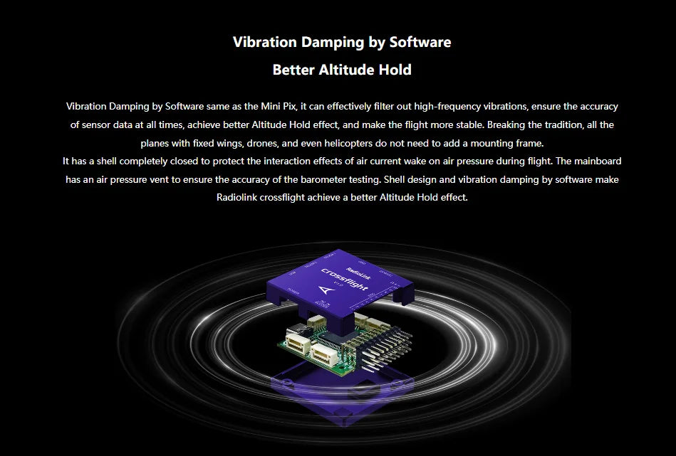 Radiolink Crossflight Flight Controller w/ Mini M8N GPS 10 PWM Channels for Drone Helicopter Airplane Car Boat Parts