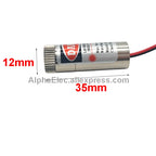 650nm 5mW Line/Cross/Dot RED Laser Module Head Adjustable Beam 3-5V 12MM Glass Lens Focusable Diode Head Industrial Class