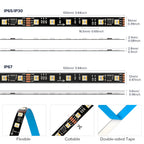 WS2805 SPI RGBCCT Pixel Led Strip 4Pin 60Leds/m IP30 IP65 IP67 Waterproof Addressable Smart Led Lights Strip Black White PCB 24V