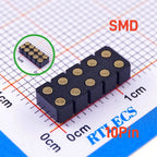 5Pcs Target PAD Connector 2.54 Grid 4 6 8 10 12 14 16 20 Pole Female Spring Pogo Pin Header Socket Power Charge DIP SMD Dual Row