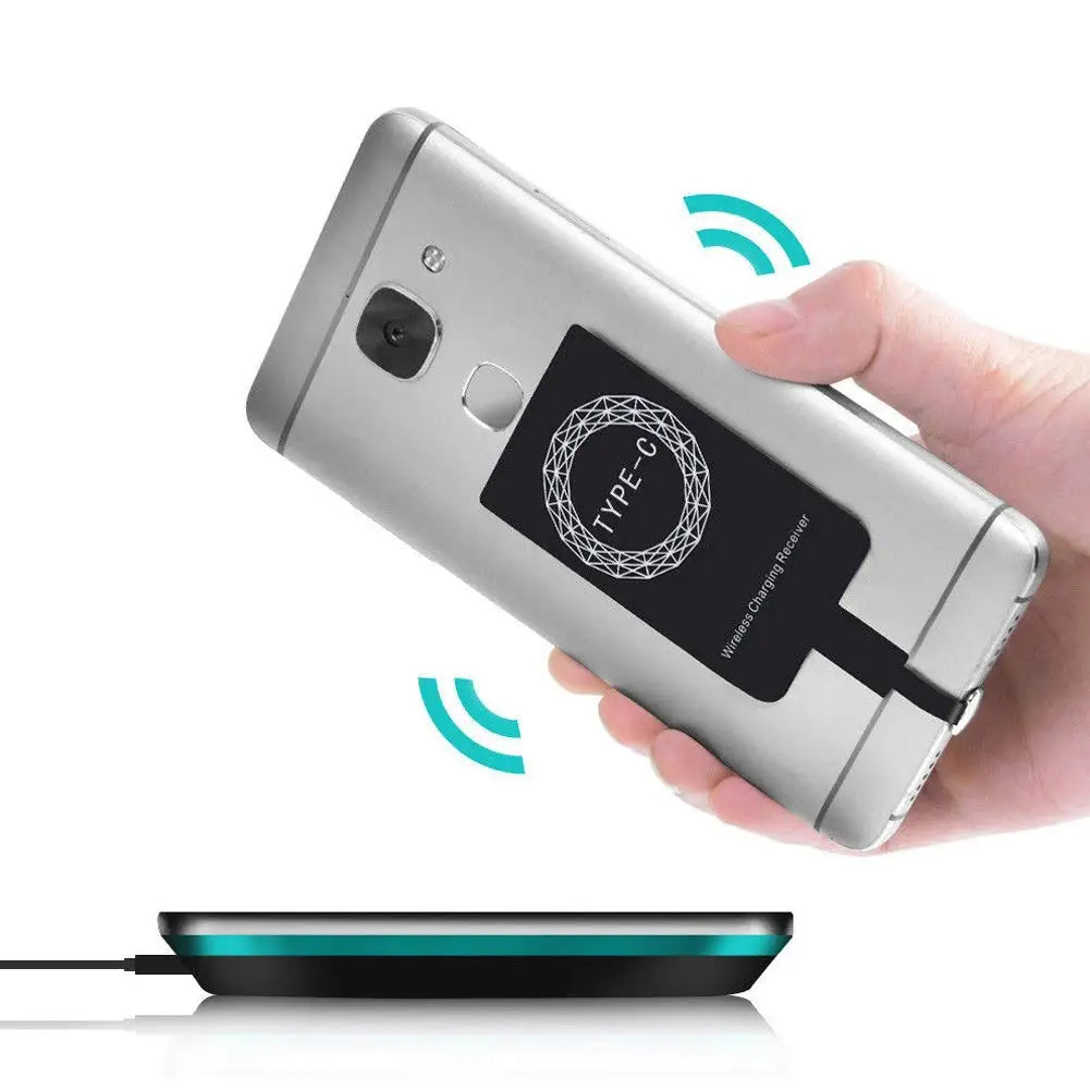 Wireless Charging Receiver Type C Fast Wire Less Charger Self Adhesive Sticker Charging Receiver for Mobile Phone Android Device