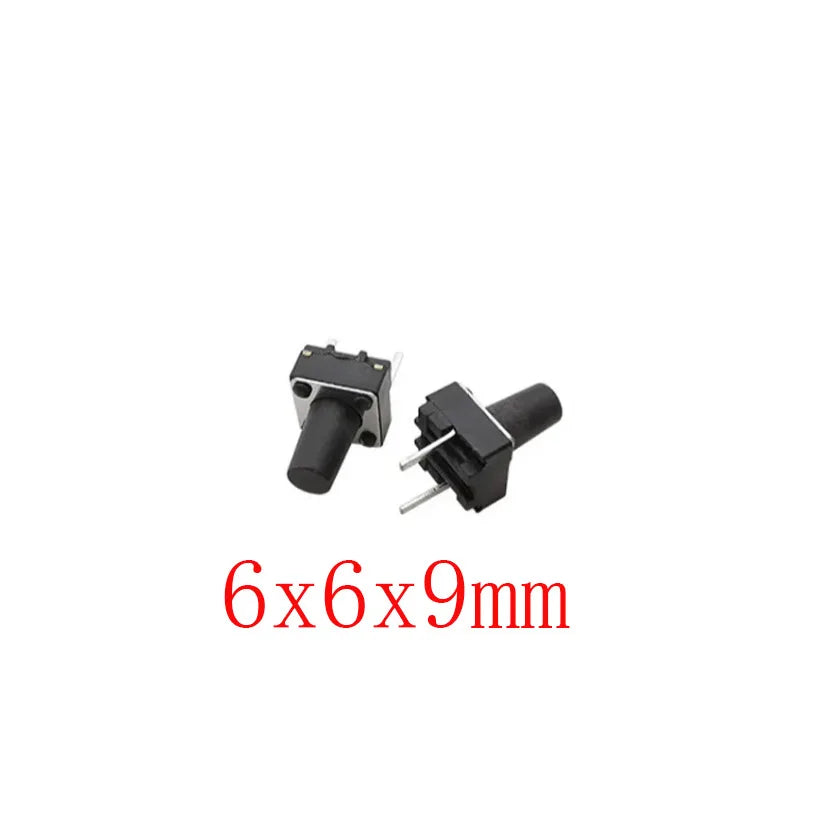 50/100Pcs 6x6mm Tactile Switch 4.3/5/6/7/8/9mm 2 Pin Tact Push Button Micro Touch Push Button DIP Switch