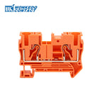 10Pcs PT6 Push-in Terminal Block Din Rail 6mm² Screwless Spring Feed-Through Connector Wire Electrical Strip Plug PT-6 PT 6