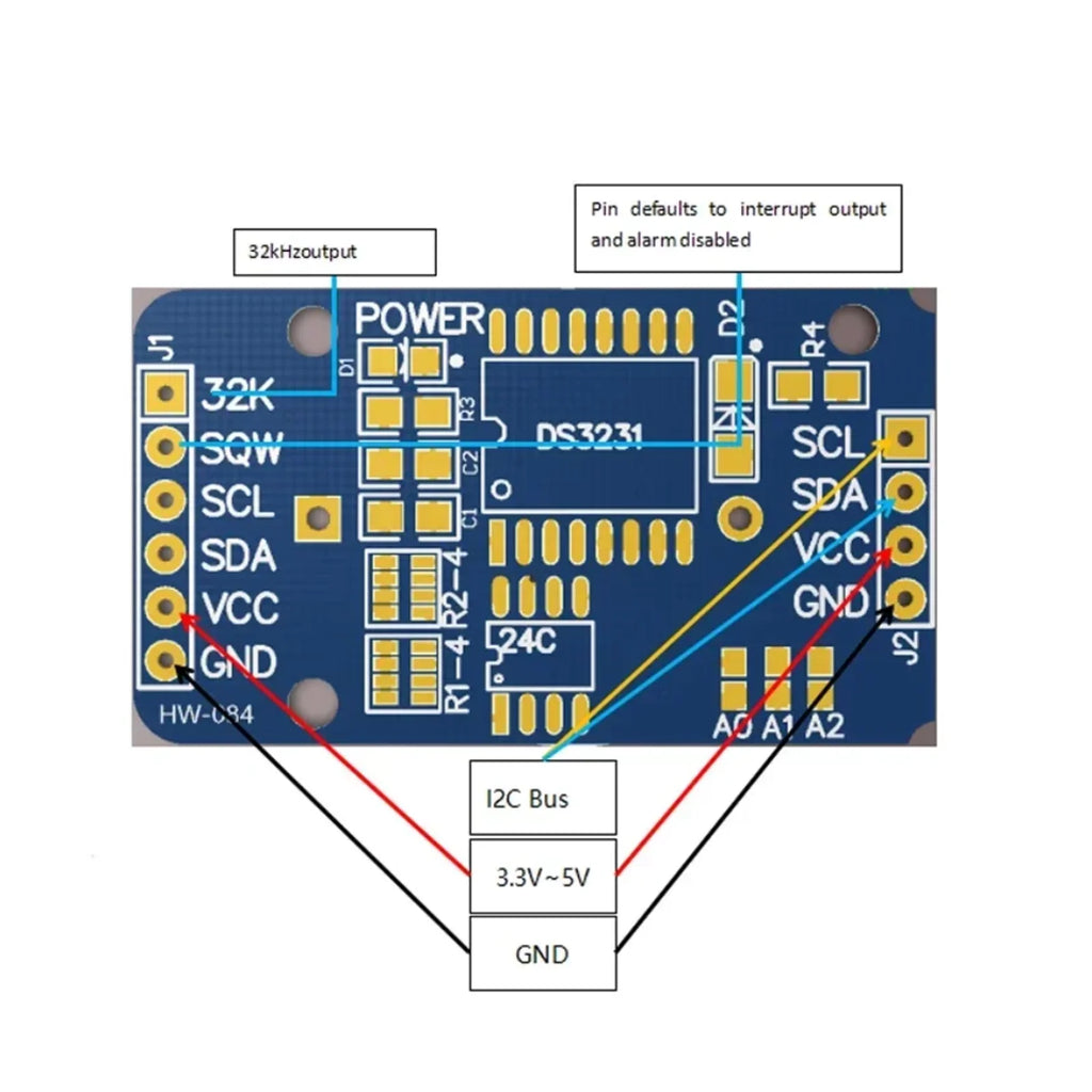 DS3231 AT24C32 Precision RTC Real Time Clock Module I2C W/ Temp Sensor for Arduino Data Logger Raspberry Pi ESP8266 ESP32