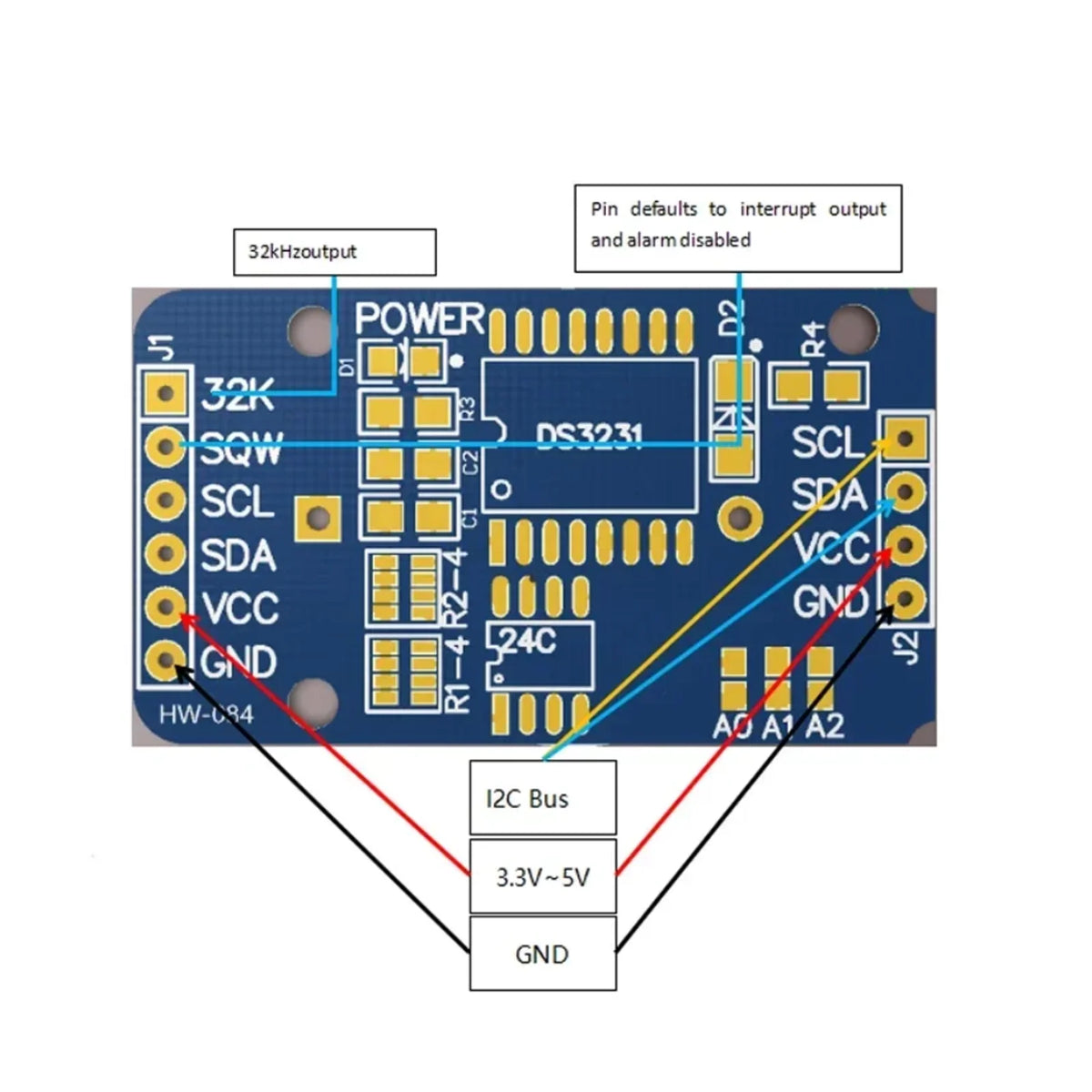 DS3231 AT24C32 Precision RTC Real Time Clock Module I2C W/ Temp Sensor for Arduino Data Logger Raspberry Pi ESP8266 ESP32